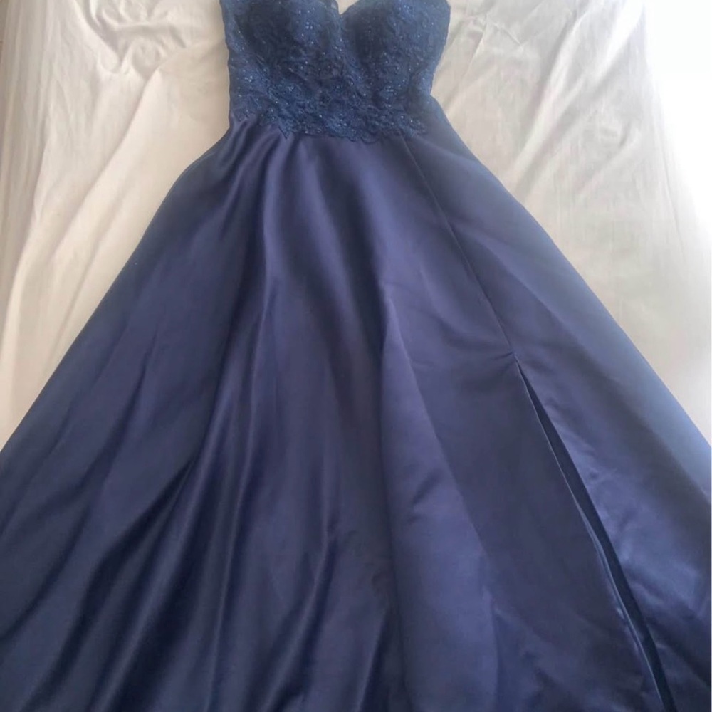 Elegant Navy Blue Gown